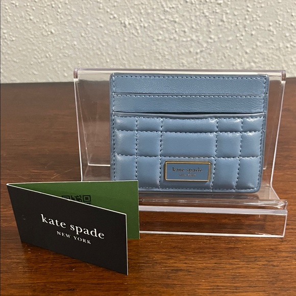 kate spade Accessories - NEW 💎 Kate Spade Quilted Blue Card Holder